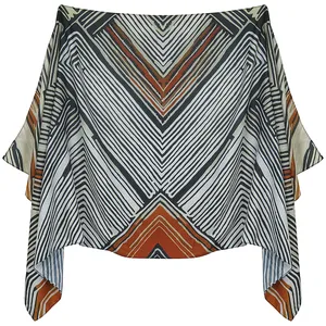 شال زنانه مدل لوزی های خطی