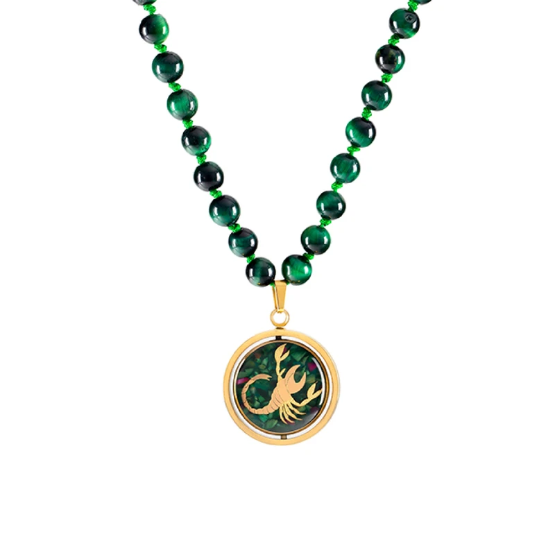 گردنبند زنانه الون مدل دورو آبان و بته جقه