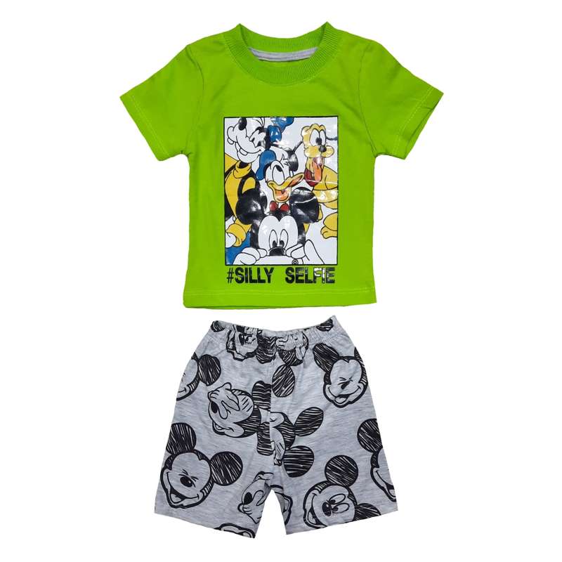 ست تی شرت و شلوارک نوزادی کد N3