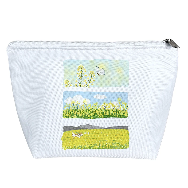 کیف لوازم آرایش دخترانه خندالو مدل دشت گل های زرد کد H1930