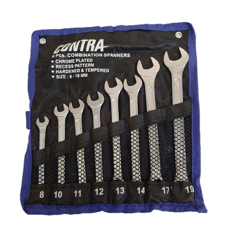 آچار یکسر تخت یکسر رینگی کنترا مدل 3434 مجموعه 8 عددی آچار یکسر تخت یکسر رینگی کنترا مدل 3434 مجموعه 8 عددی