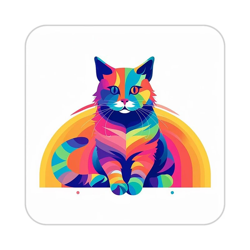 زیر لیوانی کاکتی طرح حیوانات رنگی مدل mp26761