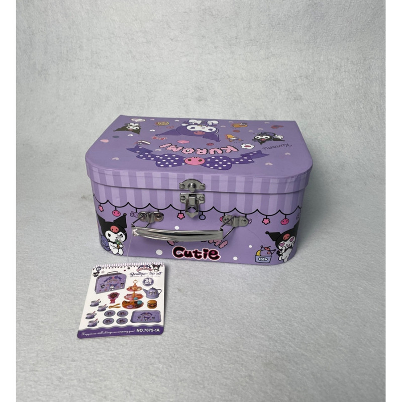 ست اسباب بازی چایخوری مدل کرومی طرح چمدانی