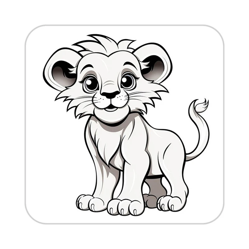 زیر لیوانی کاکتی طرح شیر مدل mp23138