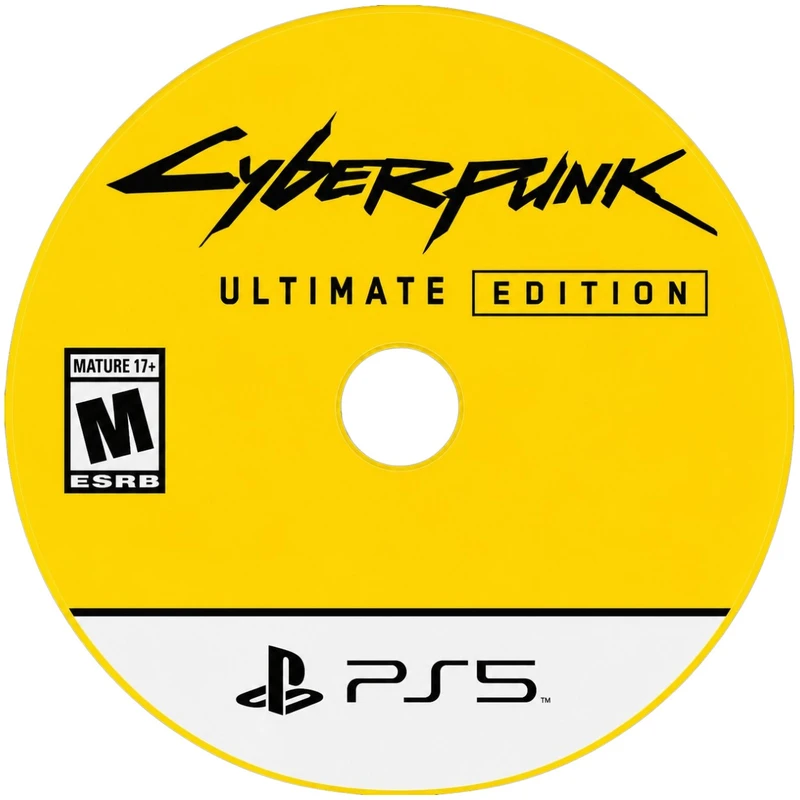 زیر لیوانی مدل دیسک بازی PS5 طرح CyberPunk