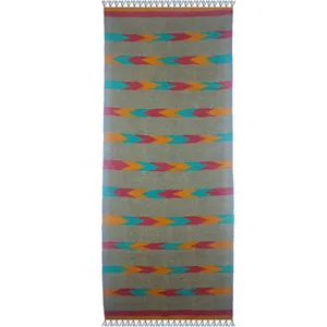 گلیم دستبافت کناره طول دو متر آریا راگز کد ksr 23405 