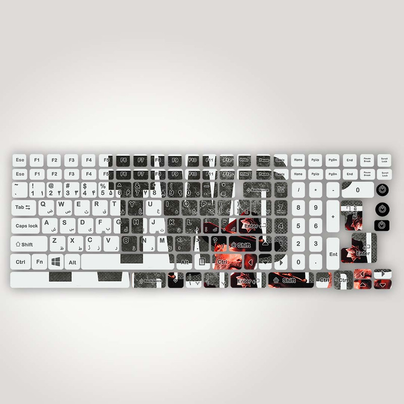 برچسب حروف فارسی کیبورد مدل the walking dead کد K-381 
