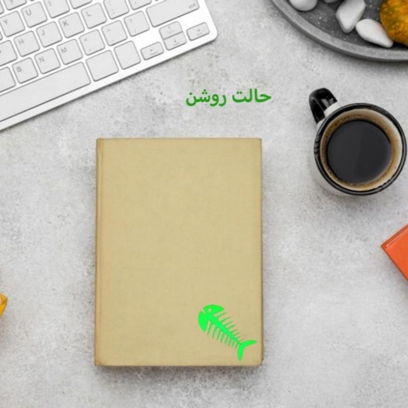 استیکر مدل شبنما طرح اسکلت ماهی