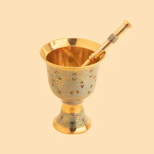 هاون برنجی مدل تاج کد 2
