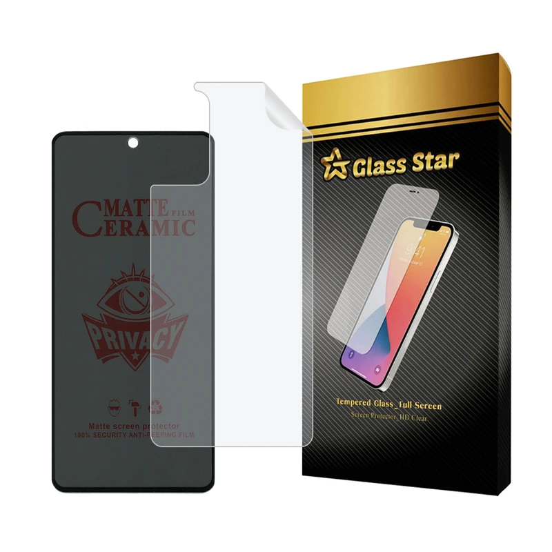 محافظ صفحه نمایش سرامیکی حریم شخصی گلس استار مدل CERPRIVNANOS مناسب برای گوشی موبایل سامسونگ Galaxy S20 FE / S20 FE 5G / S20 FE 2022 به همراه محافظ پشت گوشی