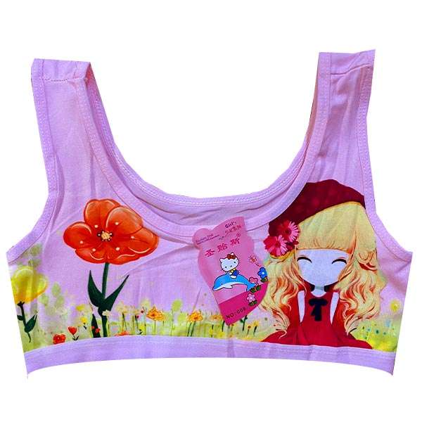 نیم تنه دخترانه مدل flower کد soo1 رنگ صورتی