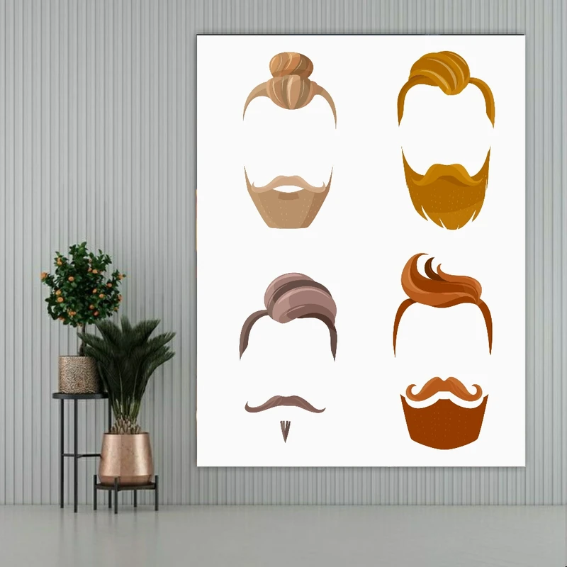 پوستر پارچه ای طرح آرایشگاه مردانه کد v32