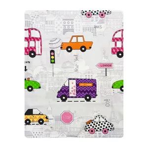 ملحفه آدنو مدل ماشین ها کد IR108 یک نفره سایز 140x250 سانتی متر