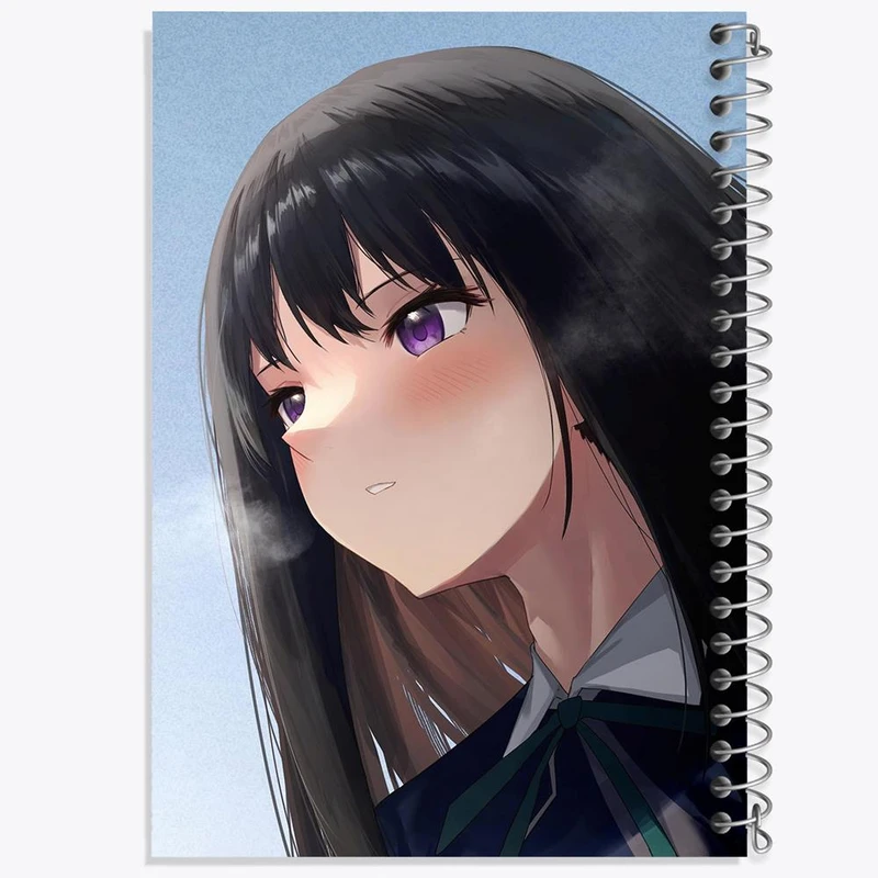 دفتر مشق 100 برگ خندالو طرح تاکینا انیمه لیکوریس ریکویل Lycoris Recoil کد 23004