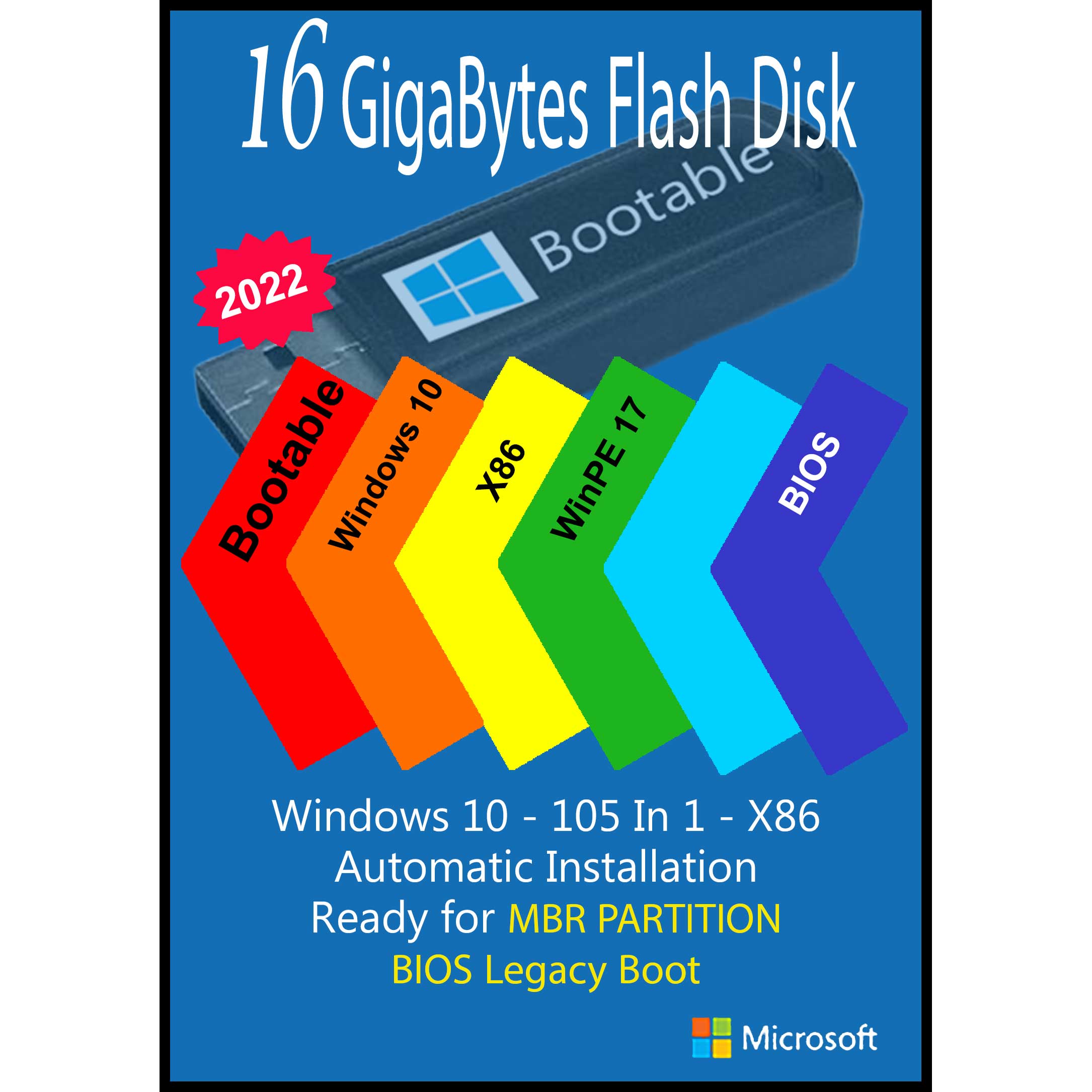 سیستم عامل Windows 10 - 105IN1 X86 - Bios Legacy Boot نشر مایکروسافت