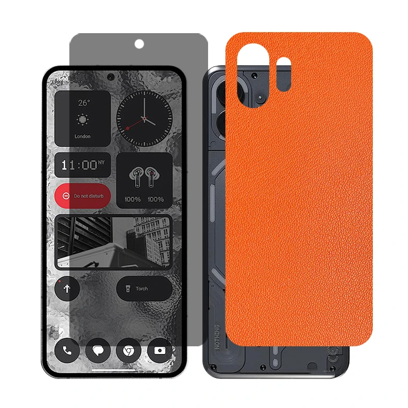 محافظ صفحه نمایش حریم شخصی گلس مدل Together مناسب برای گوشی موبایل ناتینگ Phone 2 به همراه برچسب پوششی پشت گوشی