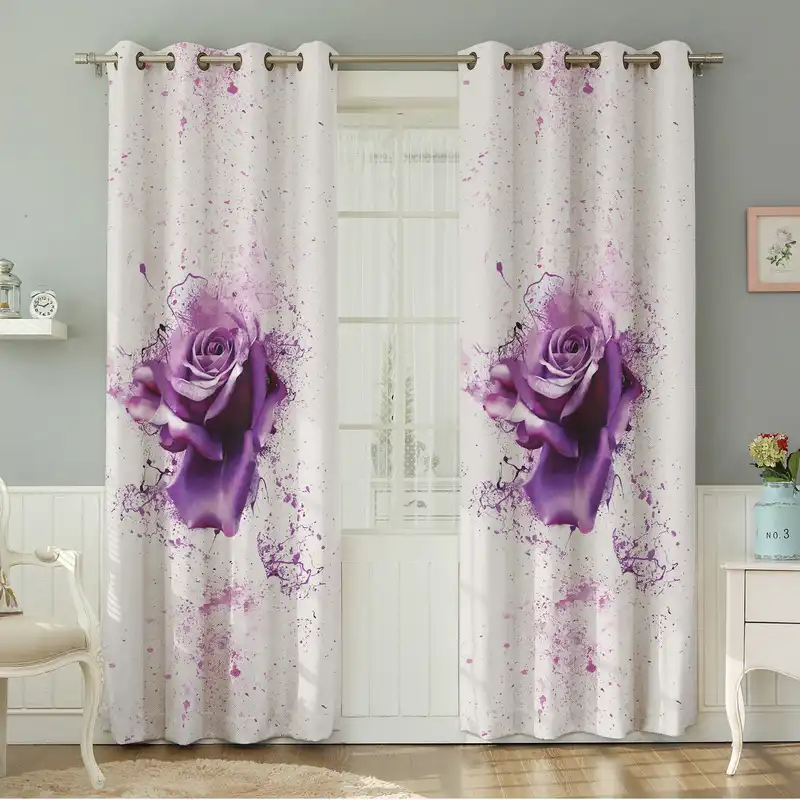 پرده نیروانا طرح گل  مدل مخمل کد 5243 سایز 140×280 سانتی متر