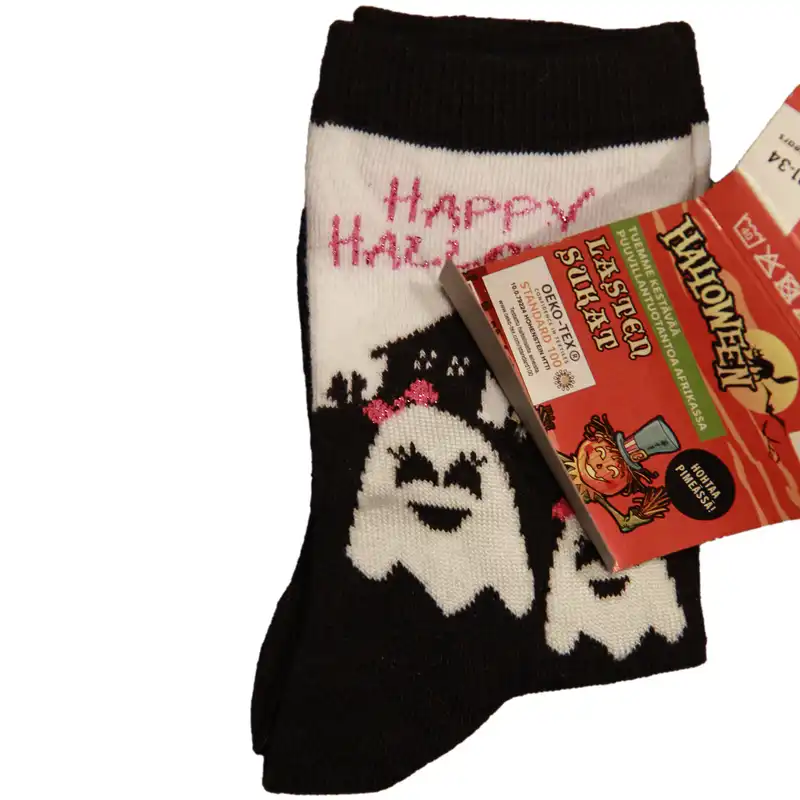 جوراب ساق بلند بچگانه هالووین مدل Ghost