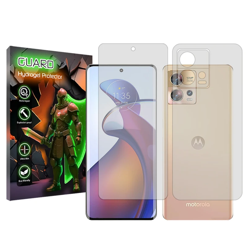محافظ صفحه نمایش شفاف گارد مدل Tough مناسب برای گوشی موبایل موتورولا Edge 30 Fusion به همراه محافظ پشت گوشی