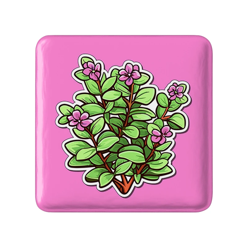 مگنت خندالو طرح گل و گیاه مدل مربعی کد 36610