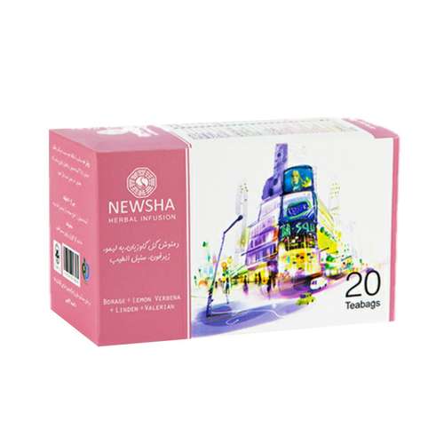 بسته دمنوش گل گاوزبان و زیرفون و به لیمو و سنبل الطیب نیوشا مدل Borage