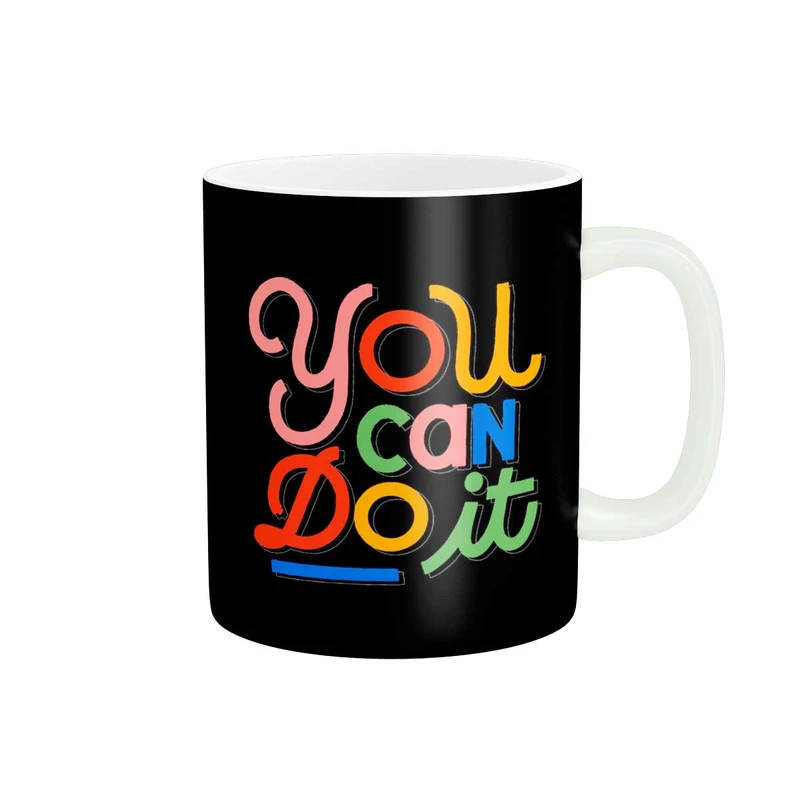 ماگ پاد آفرین طرح جمله انگیزشی  You can do it کد 2021
