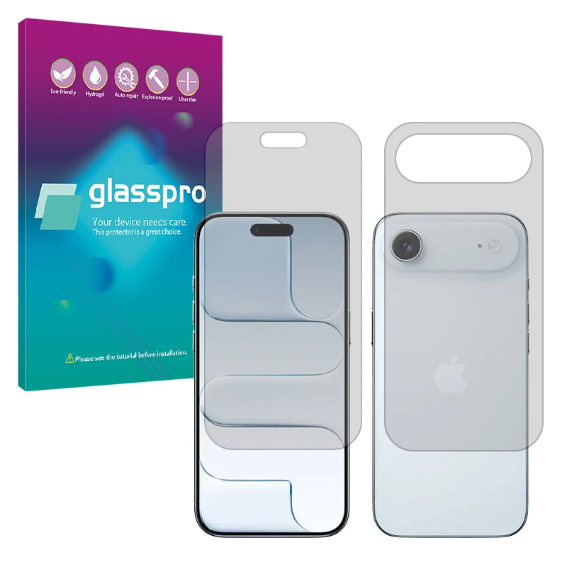 محافظ صفحه نمایش گلس پرو مدل مات مناسب برای گوشی موبایل اپل iPhone 17 Air به همراه محافظ پشت گوشی موبایل 