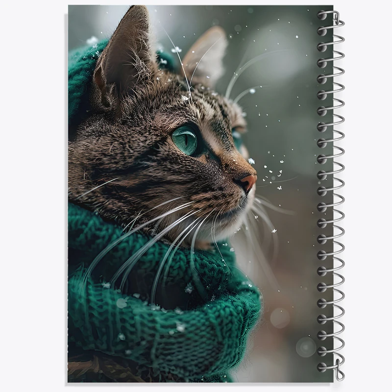 دفتر ژورنال نویسی 50 برگ خندالو مدل نقطه ای طرح گربه (cat) کد F7598