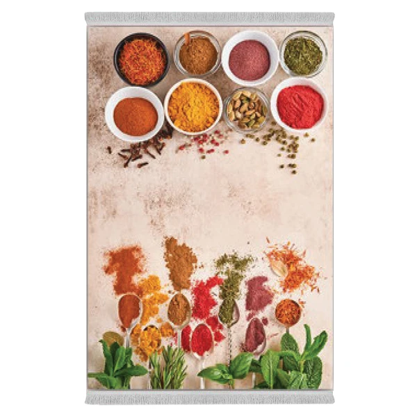 فرش پارچه‌ای دفه مدل فرشینه شانل مخمل ترک طرح فانتزی کد 00652
