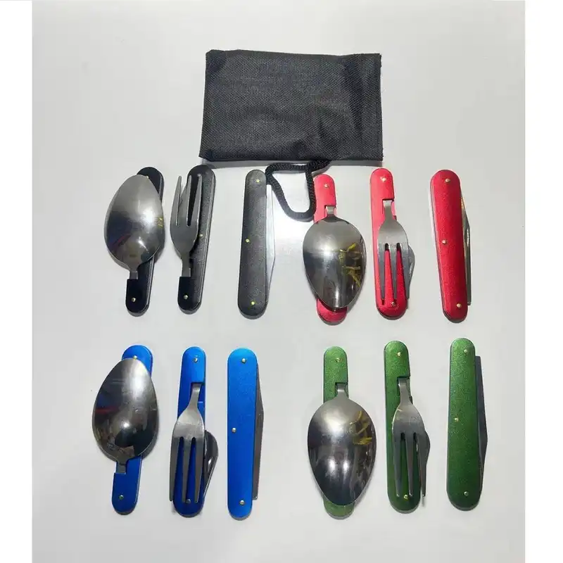 مجموعه قاشق چنگال و کارد سفری مدل A5in1