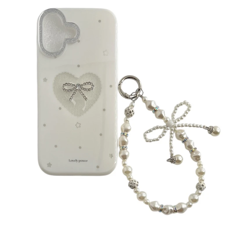 کاور مدل Cloud dancer مناسب برای گوشی موبایل اپل IPHONE 17  به همراه اویز 