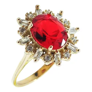 انگشتر زنانه مدل یاقوت کد ys-As7