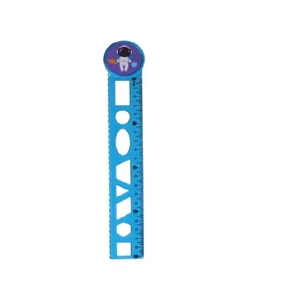 خط کش 20 سانتی متری مدل شابلون دار ژله ای طرح مریخی