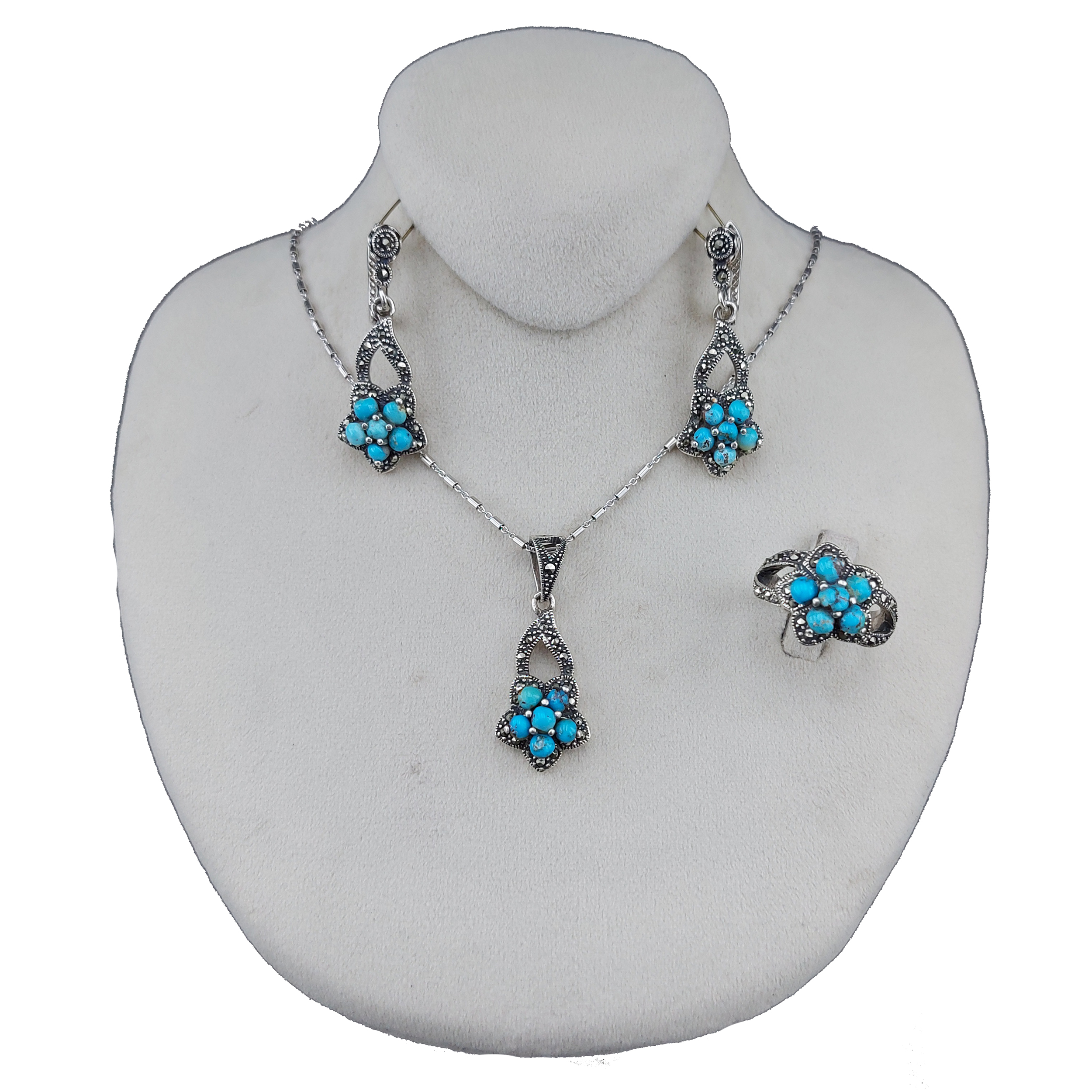 نیم ست نقره زنانه مدل 065