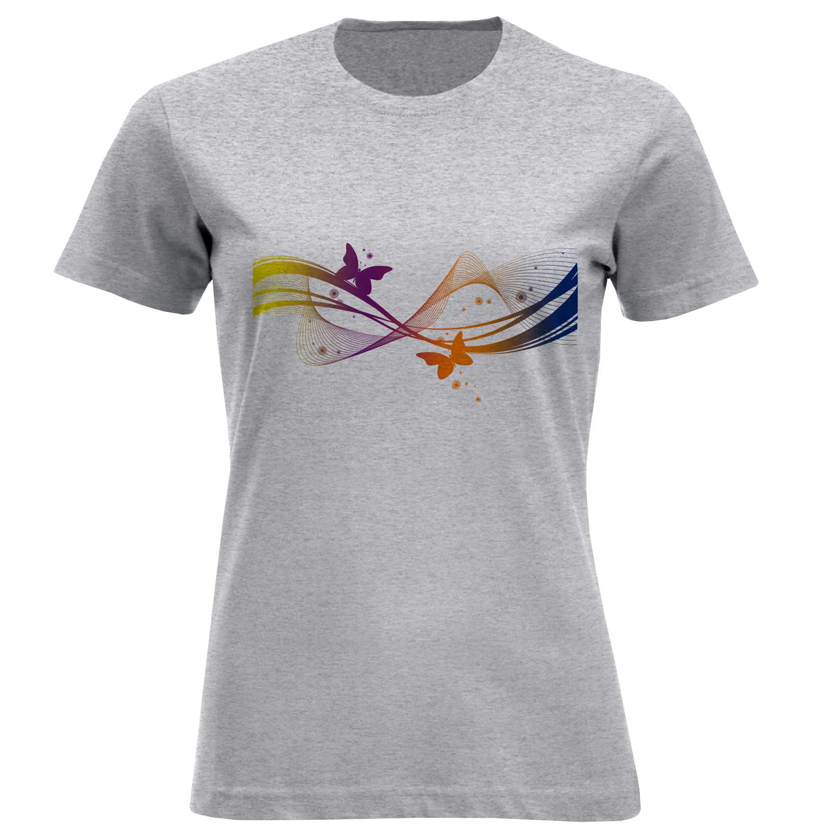 تی شرت آستین کوتاه زنانه مدل پروانه D981