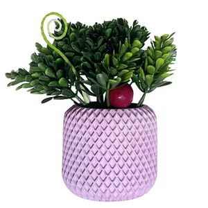 گلدان به همراه گل مصنوعی مدل زنبوری کاج و گیلاس