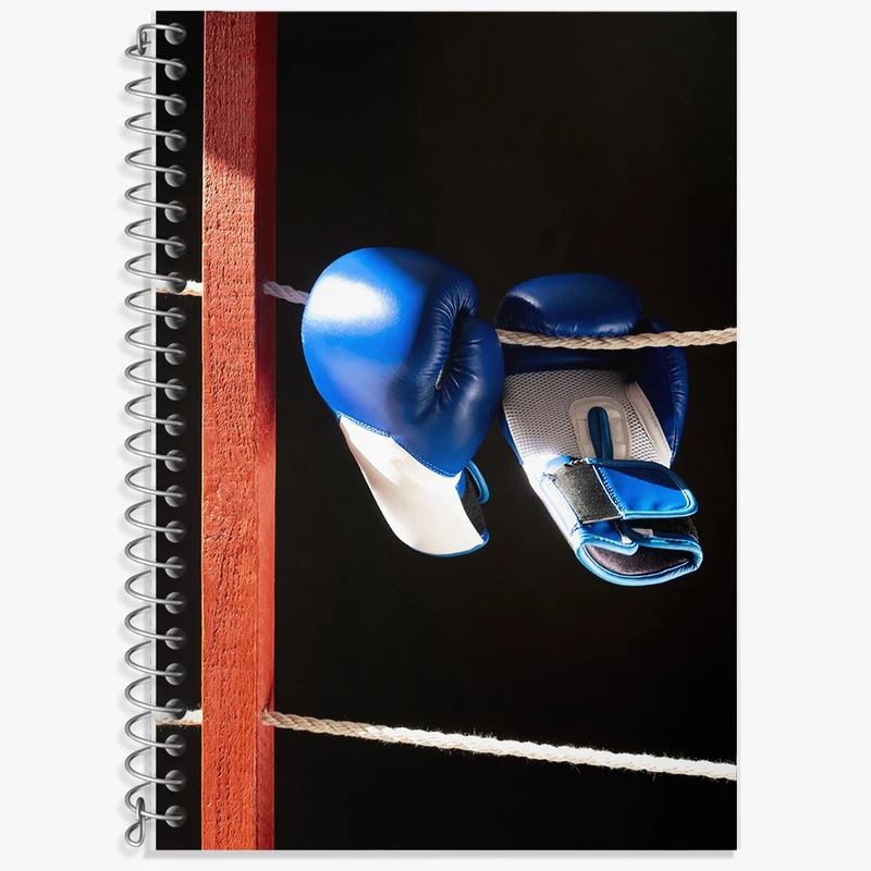 دفتر زبان 50 برگ خندالو مدل سه خط طرح بوکس (Boxing) کد F1470