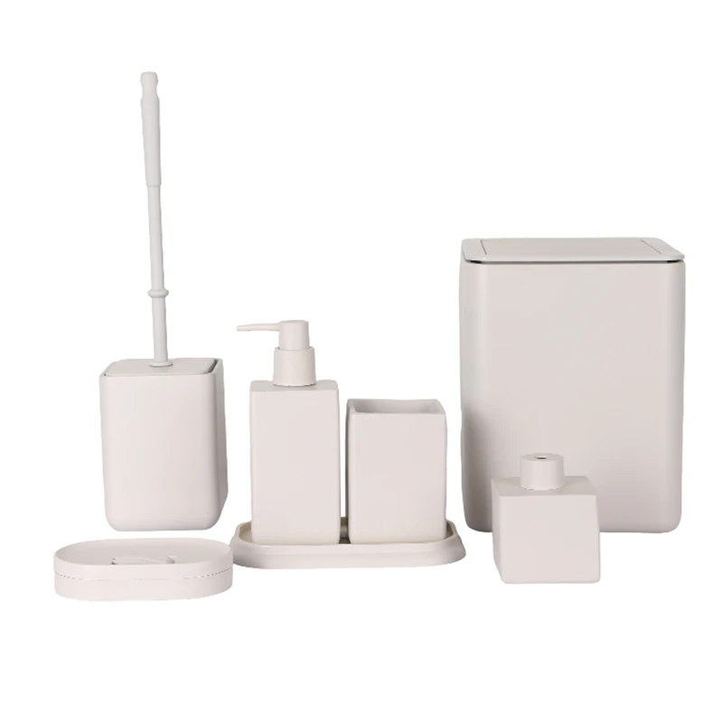 ست سرویس بهداشتی 7 پارچه دلفین مدل FN-744-Cream