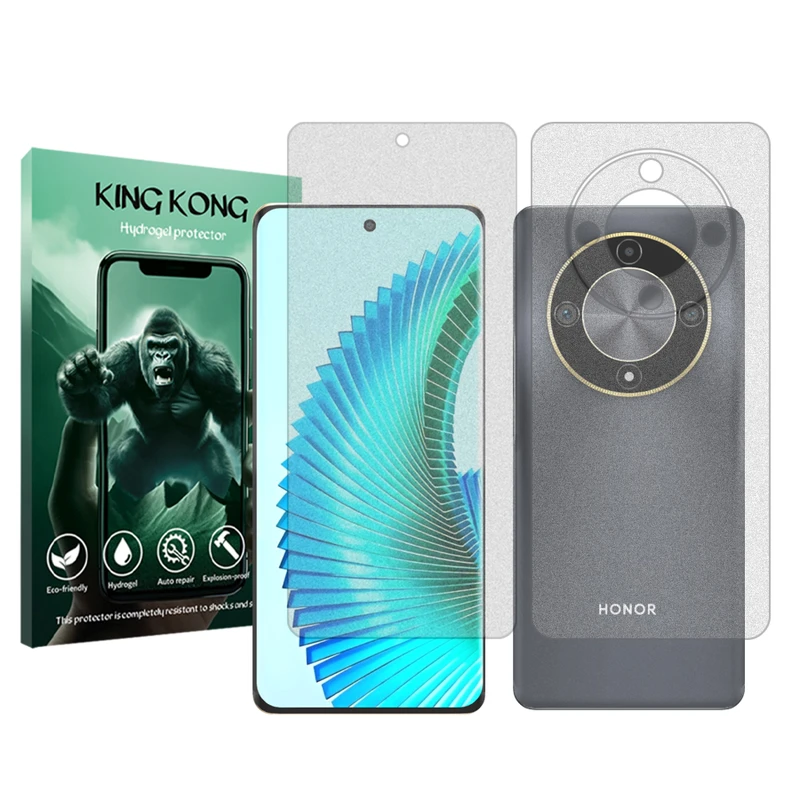 محافظ صفحه نمایش مات کینگ کونگ مدل Tough مناسب برای گوشی موبایل آنر X9b به همراه محافظ پشت گوشی