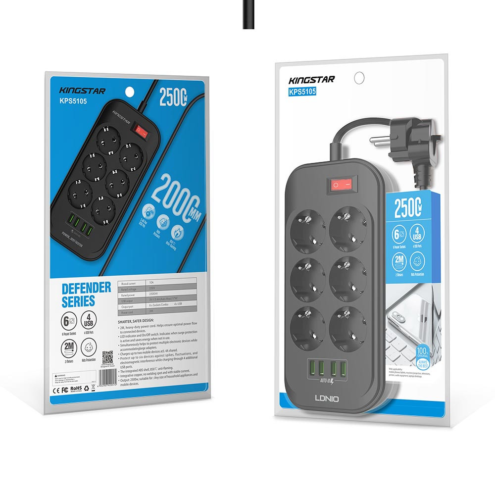 چندراهی برق کینگ استار مدل KPS5105 چندراهی برق کینگ استار مدل KPS5105