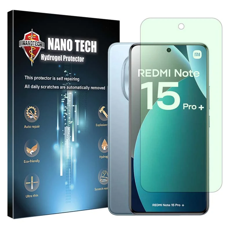 محافظ صفحه نمایش آنتی گرین نانو تک مدل هیدروژلی مناسب برای گوشی موبایل شیائومی Redmi Note 15 Pro Plus