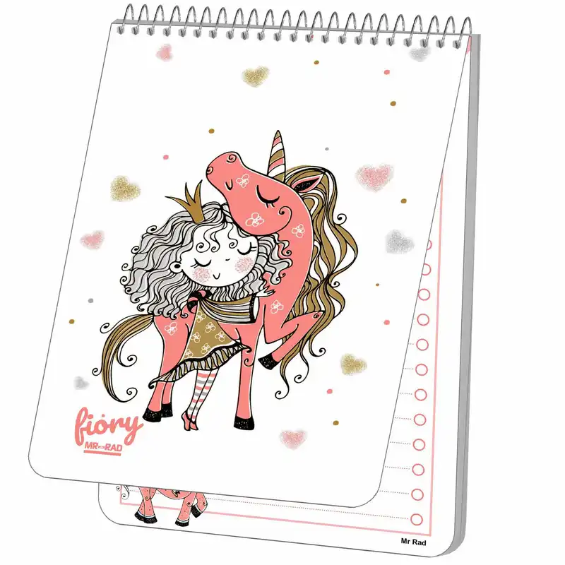 دفترچه یادداشت مستر راد طرح پرنسس با اسب تک شاخ کد fiory 1793