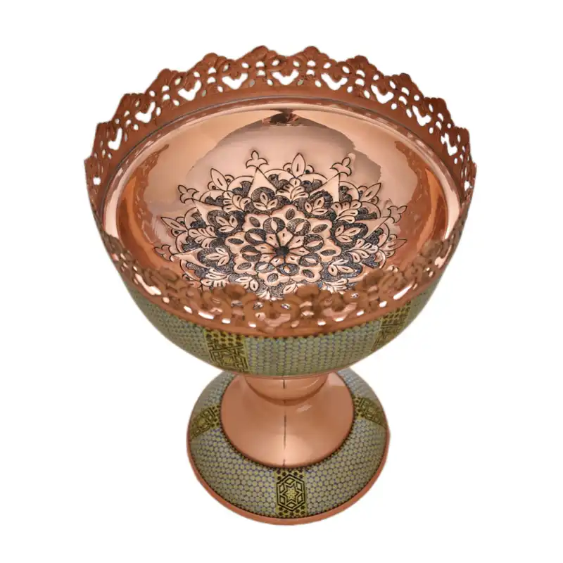 آجیل خوری خاتم کاری مسی کد 25