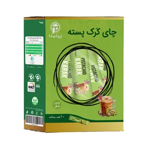چای کرک پسته زعفرانی بدون شکر پپتینا بسته 10 عددی
