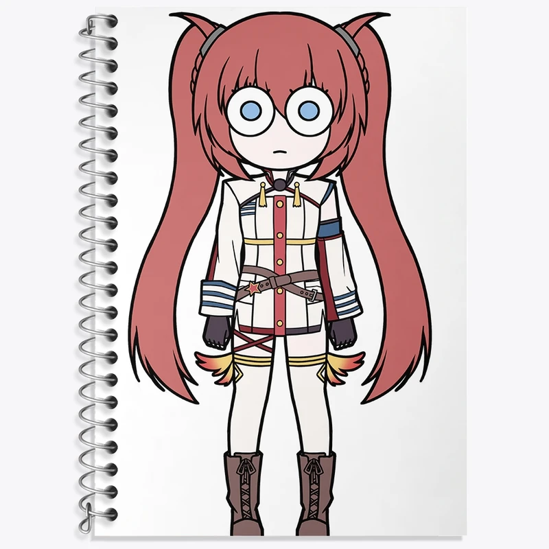 دفتر زبان 50 برگ خندالو مدل دو خط طرح بازی آزور لین (Azur Lane) کد 34239