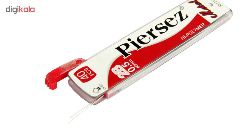 نوک مداد نوکی پییرسز کد PZW0135 مدل متال قطر 0.5 میلی متر بسته 12 عددی