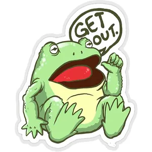 استیکر لپ تاپ طرح get out کد ST733