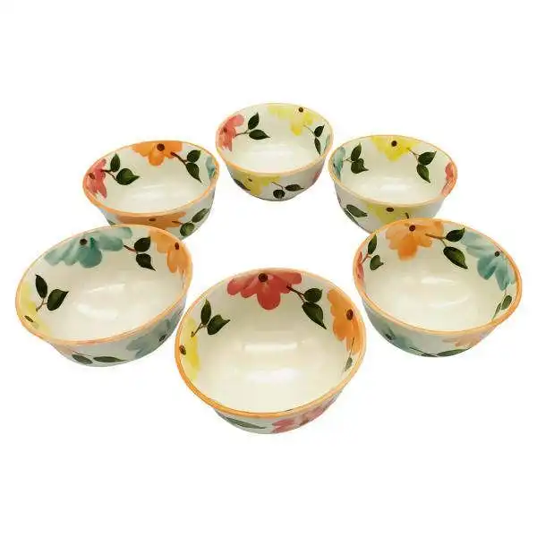 کاسه سرامیکی طرح بهار گلها بسته 6 عددی
