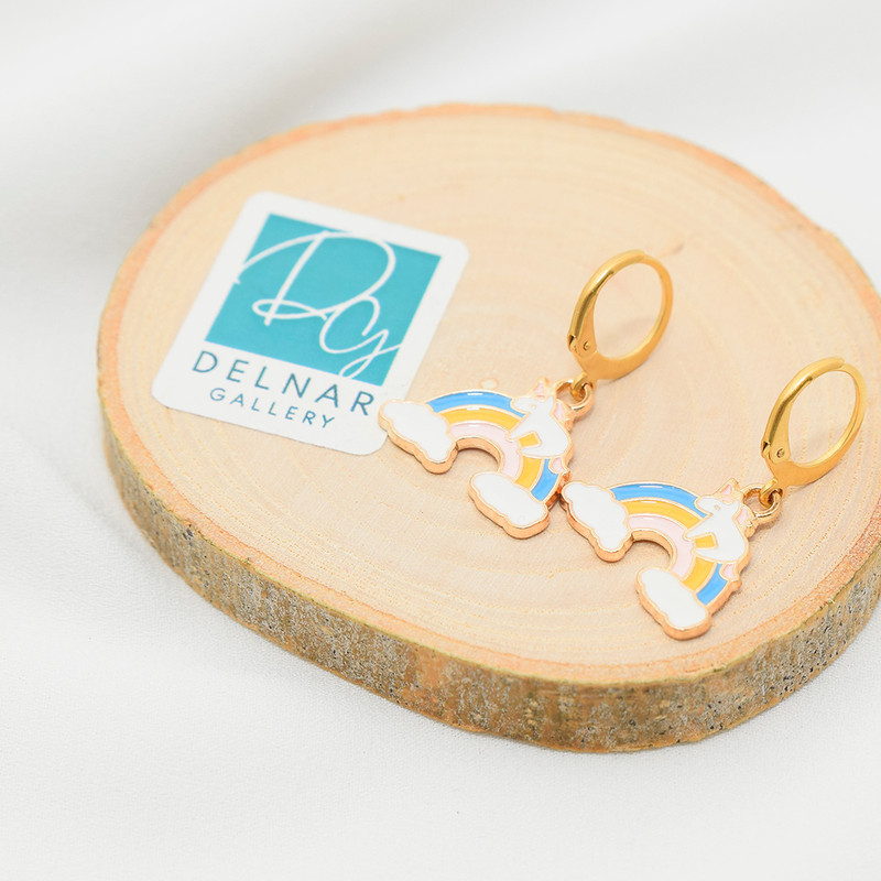 گوشواره دخترانه دلنار گالری مدل پونی