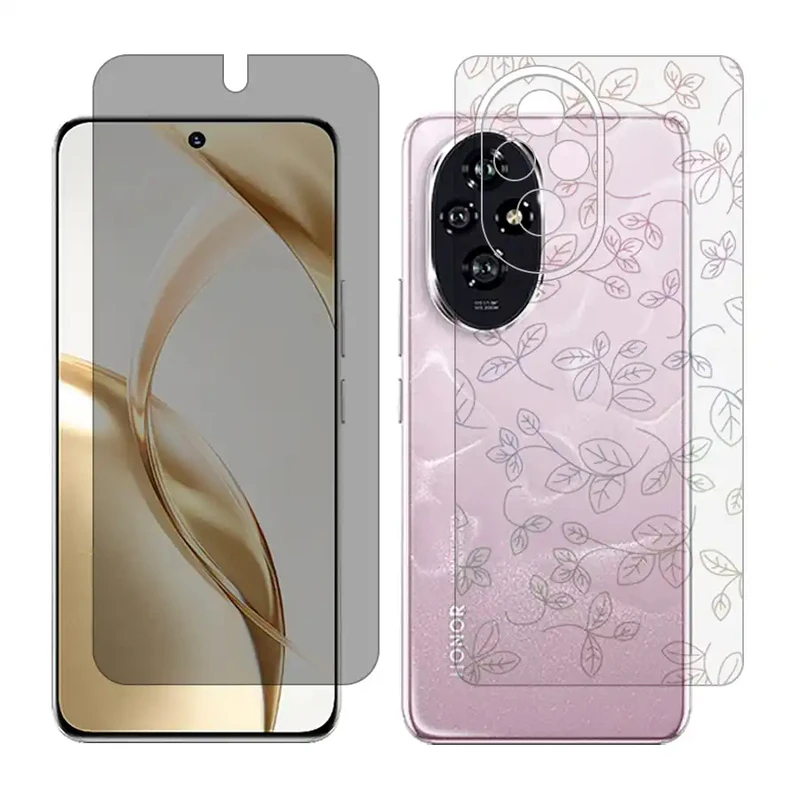 محافظ صفحه نمایش حریم شخصی گلس مدل Together مناسب برای گوشی موبایل آنر 200 / Honor 200 به همراه برچسب پوششی پشت گوشی